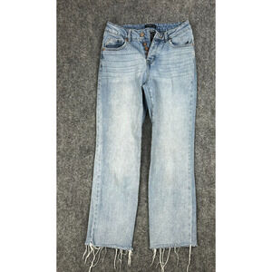 Sincerely Jules Womens Light Wash Straight-Leg Button Fly Jeans Size 1/25
